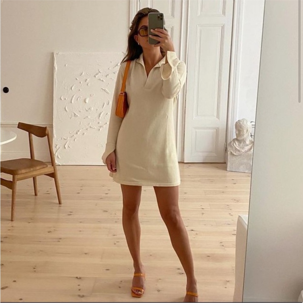 EUC Djerf Avenue by Matilda Djerf Getaway Dress in White Cream Off White